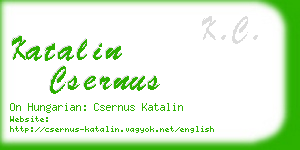 katalin csernus business card